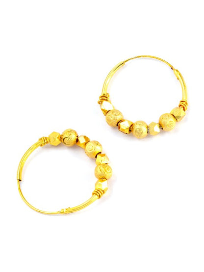 Gold-Plated Circular Hoop Earrings