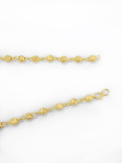 Gold Plated Brass Matar Mala Necklace