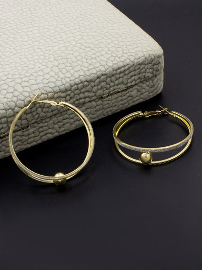 Gold Plated Circular Hoop Earrings