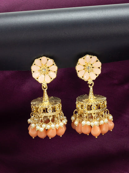 Classic Gold Plated Jhumkas Earrings