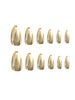 Set Of 12 Reusable Chromatic Fake Nails With Application Kit - Lemon Gold