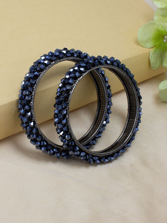 Set of 2 Crystal Studded Bangles