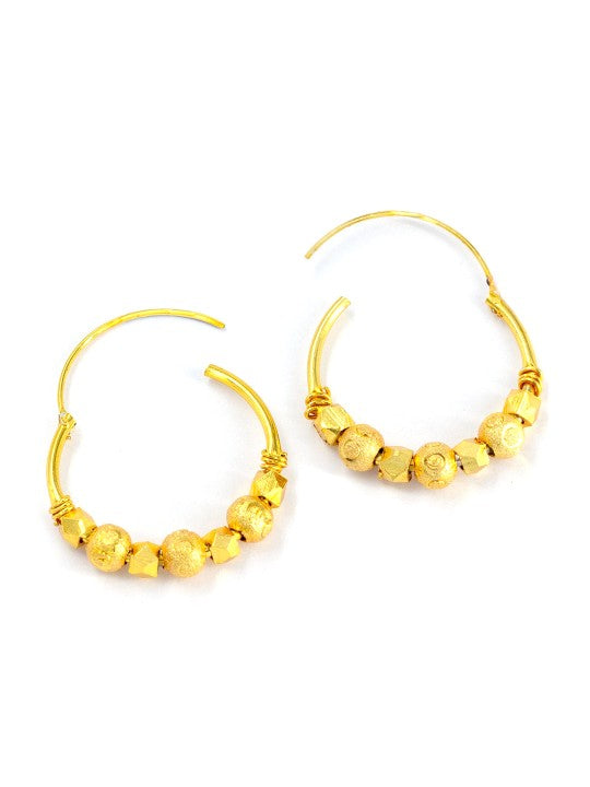 Gold-Plated Circular Hoop Earrings