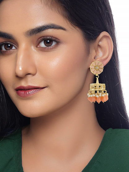 Classic Gold Plated Jhumkas Earrings