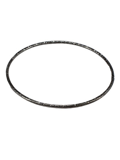 Set of 18 Gun Metal Plated Textured Bangles