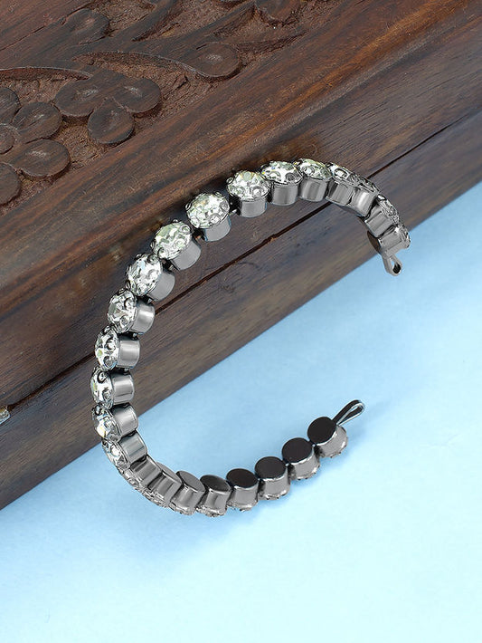 CZ Studded Adjustable Kada Bracelet