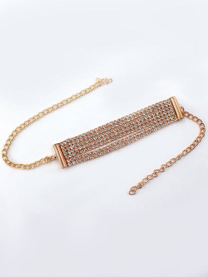 Rose Gold Plated CZ Studded Bracelet For Women