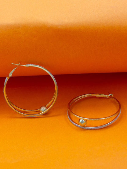 Gold Plated Circular Hoop Earrings