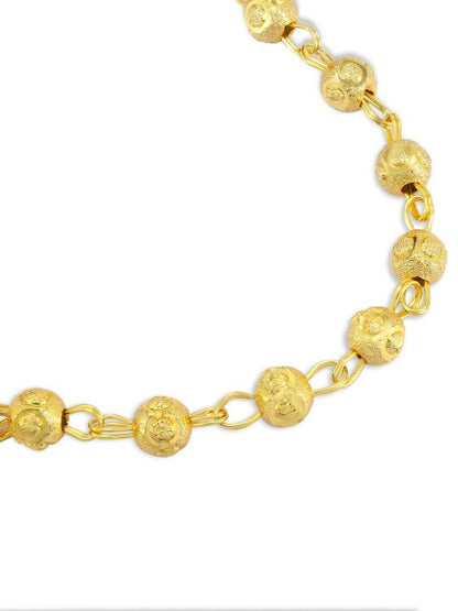 Gold Plated Brass Matar Mala Necklace