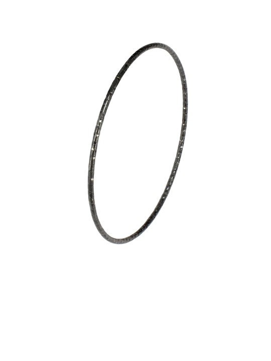 Set of 18 Gun Metal Plated Textured Bangles