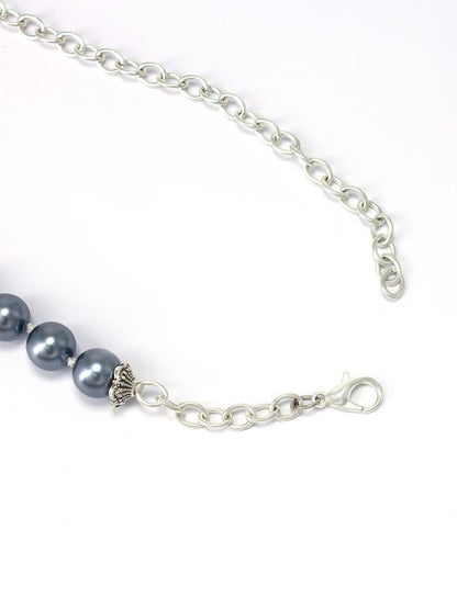 Silver-Plated Stainless-Steel Moti Mala Trendy Necklace