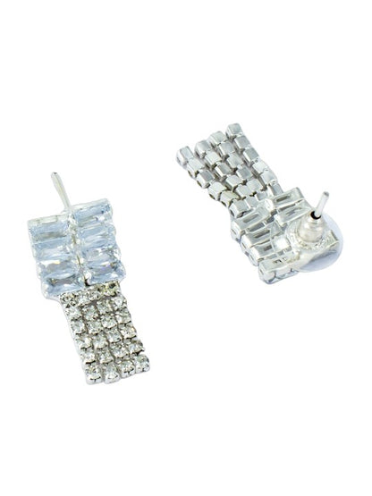 Silver-Plated CZ Studded Jewellery Set