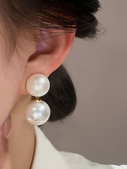 Gold Plated Pearl Drop Earrings