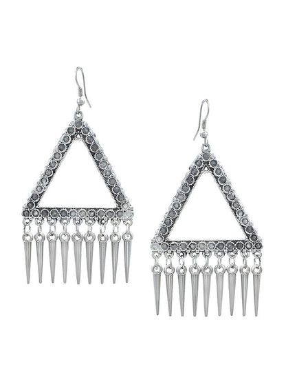 Pack Of 3 Silver-Plated Beaded Classic Drop Earrings