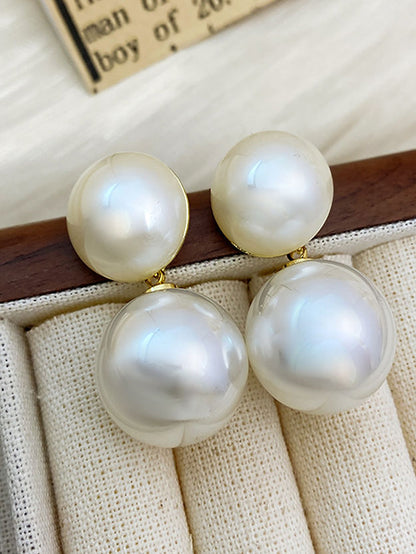 Gold Plated Pearl Drop Earrings