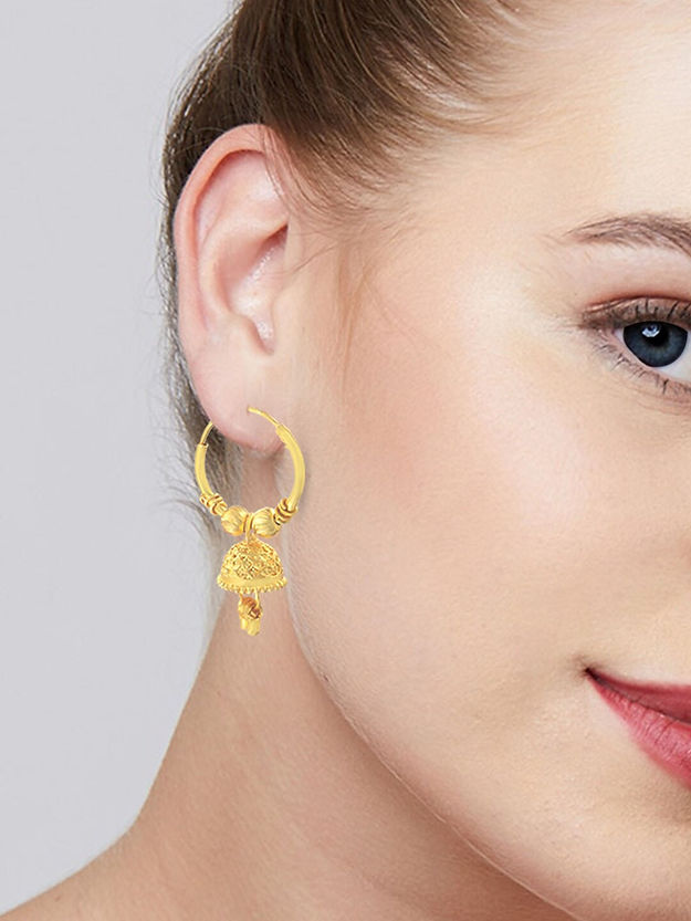 Pack Of 4 Gold Plated Classic Hoop Earrings