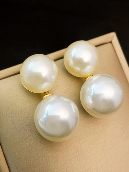 Gold Plated Pearl Drop Earrings