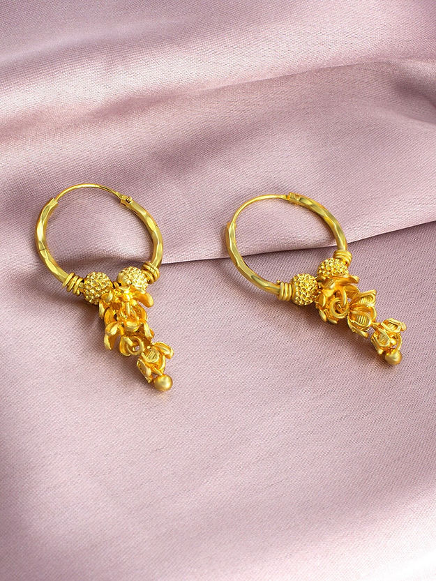 Pack Of 4 Gold Plated Classic Hoop Earrings