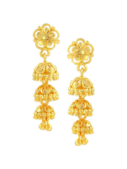 Pack Of 4 Gold Plated Classic Hoop Earrings