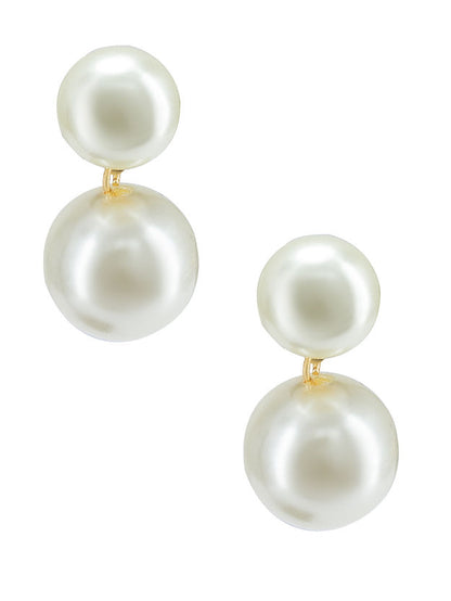 Gold Plated Pearl Drop Earrings