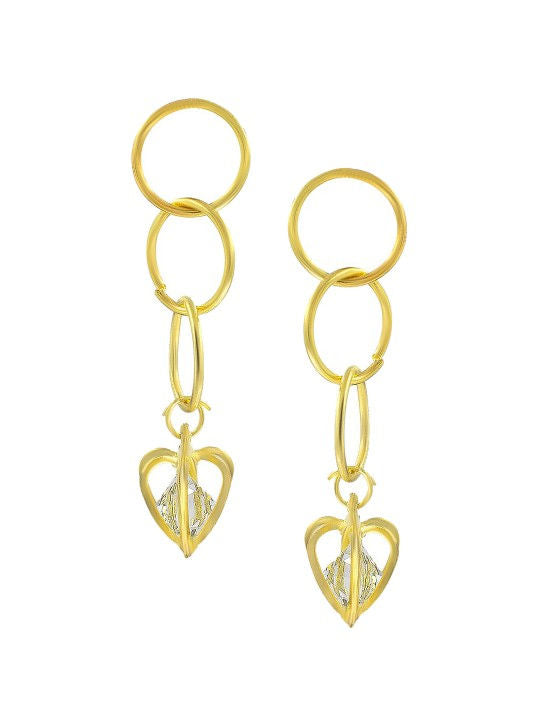 Pack Of 3 Gold-Plated Hoop & Drop Earrings