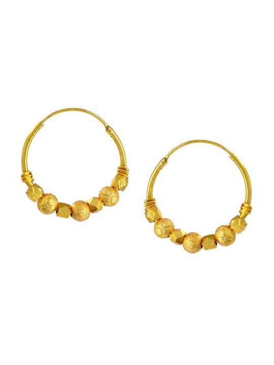 Gold-Plated Circular Hoop Earrings