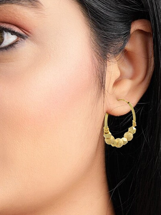 Gold-Plated Circular Hoop Earrings