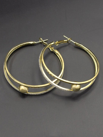 Gold Plated Circular Hoop Earrings