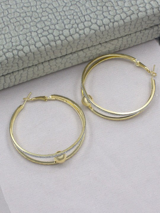 Gold Plated Circular Hoop Earrings