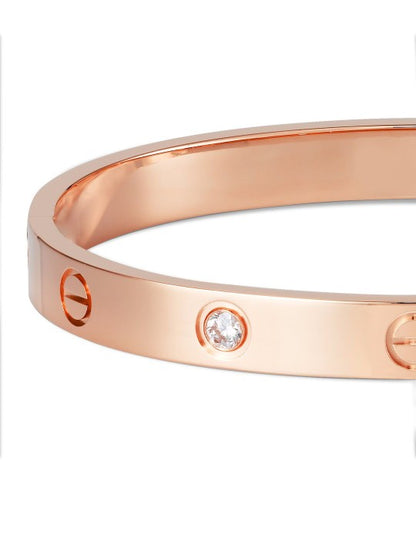 Rose Gold American Diamond Studded Trendy Bracelet