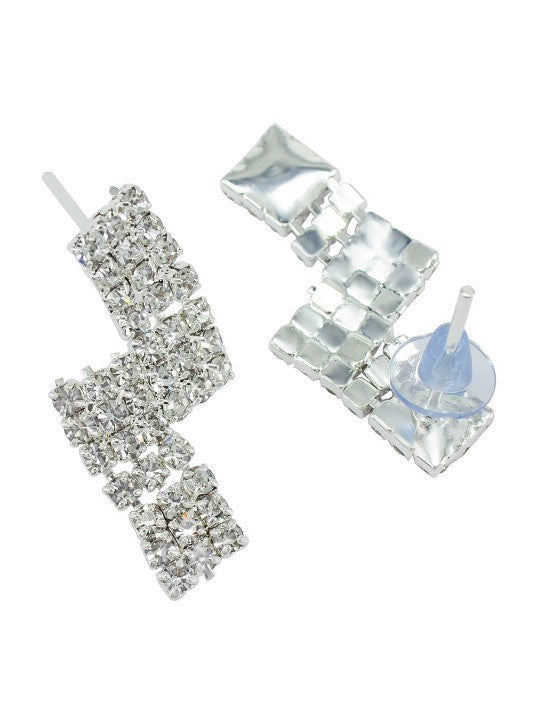 Silver Plated Cubic Zirconia Studded Jewellery Set