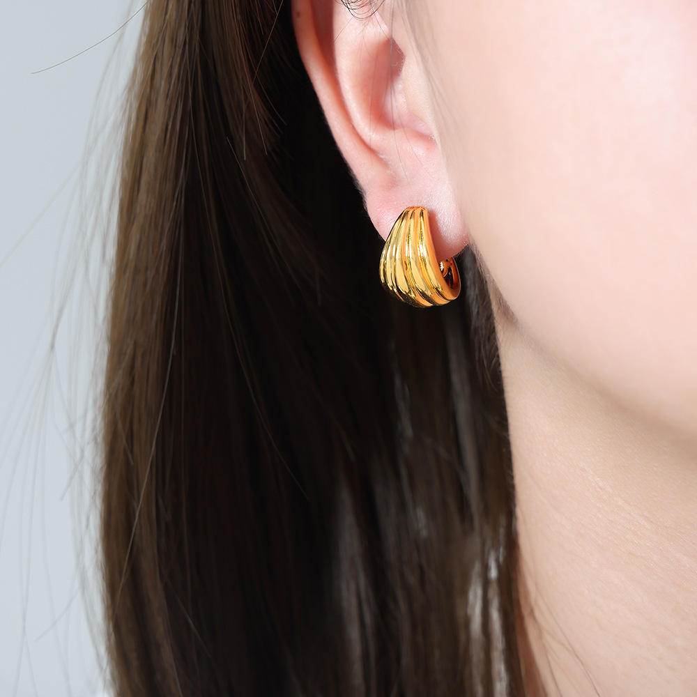 Pack of 6 Gold Plated Hoops & Studs Earrings