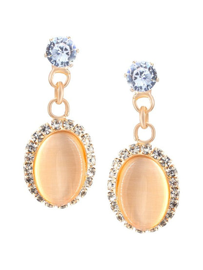 Rose Gold-Plated Stone-Studded Jewellery Set