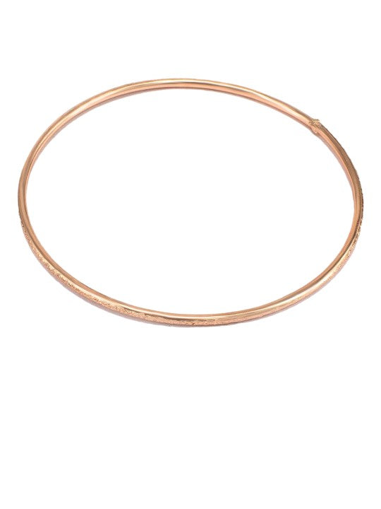 Set of 12 Rose Gold Toned Metallic Bangle Set