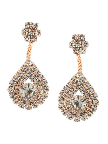 Rose Gold-Plated CZ Studded Jewellery Set