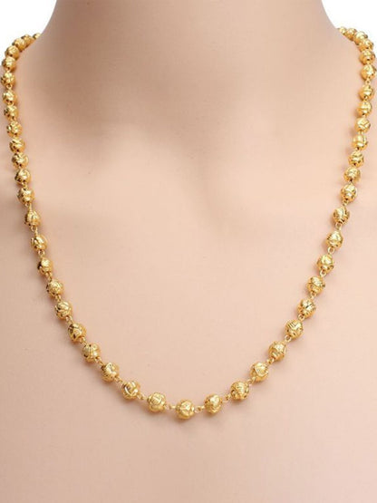 22K Gold-Plated Beaded Matar Mala Chain