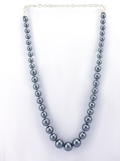 Silver-Plated Stainless-Steel Moti Mala Trendy Necklace