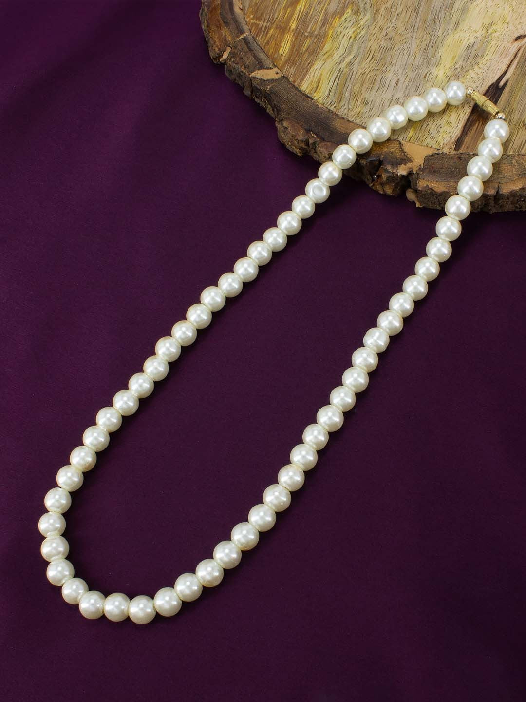 Pearl Beaded Minimal Motimala Necklace