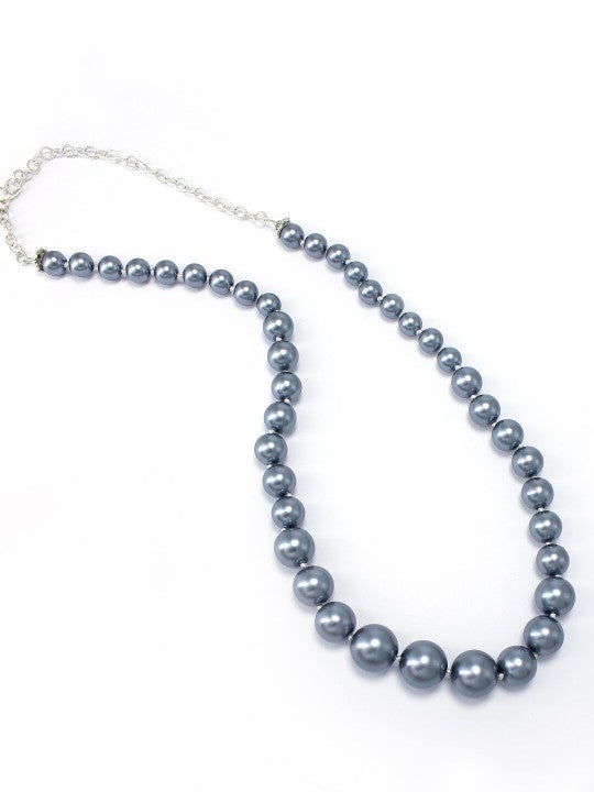 Silver-Plated Stainless-Steel Moti Mala Trendy Necklace