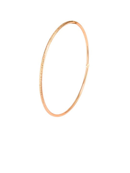 Set of 12 Rose Gold Toned Metallic Bangle Set