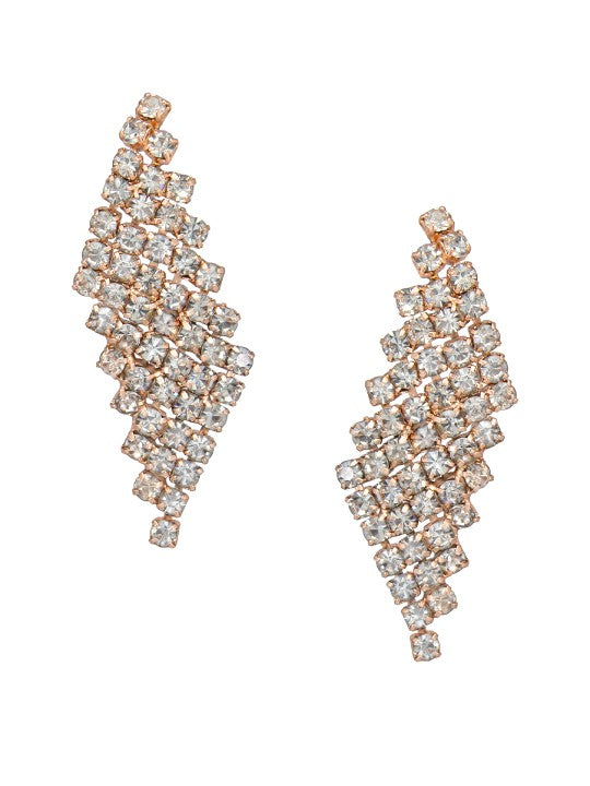 Rose Gold-Plated Cubic Zirconia-Studded Jewellery Set