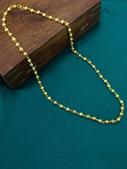 Gold Plated Brass Matar Mala Necklace