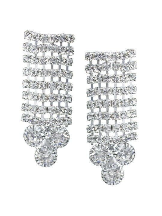 Silver-Plated Cubic Zirconia Studded Jewellery Set