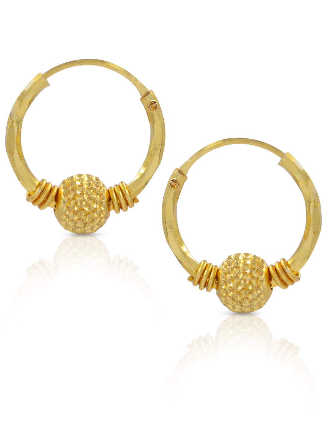 Gold-Plated Circular Hoop Earrings