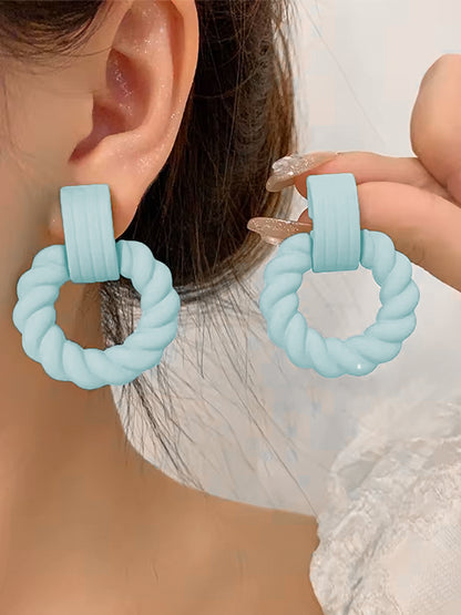 Blue Dangle Drop Earrings