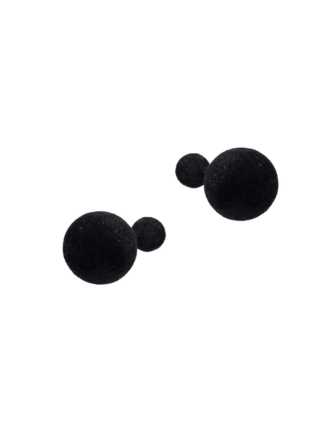 Black Double Sided Trendy Studs Earrings