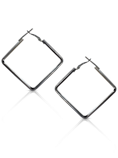 Pack of 4 Silver Plated Hoop & Drop Earrings