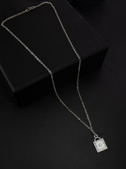 Silver Plated Stainless Steel Chain & Pendant