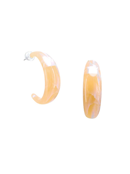 Yellow Half Hoop Earrings