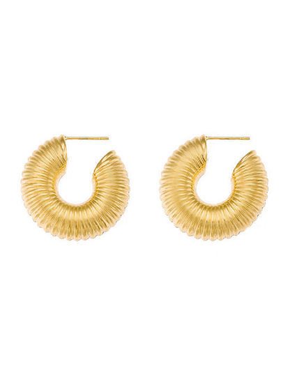 Gold Plated Half Hoop Earrings For Women